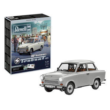 KIT PARA MONTAR REVELL 60TH ANNIVERSARY TRABANT 601 EDIÇÃO EXCLUSIVA 1/24 136 PEÇAS REV 05630
